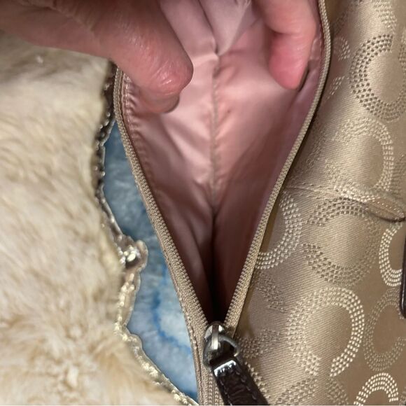 Coach Beige and Dark Brown Signature Wallet - Picture 5 of 5